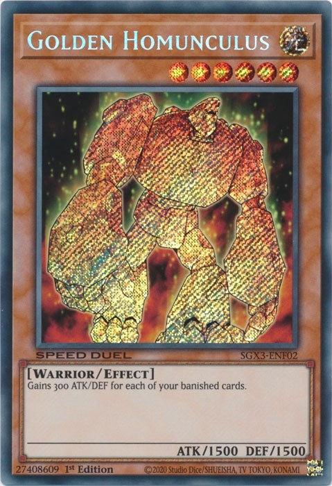 Golden Homunculus  (SGX3-ENF02)  Secret Rare