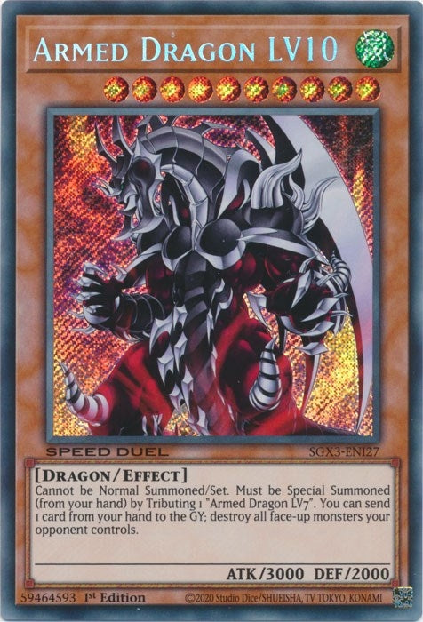 Armed Dragon LV10  (SGX3-ENI27)  Secret Rare