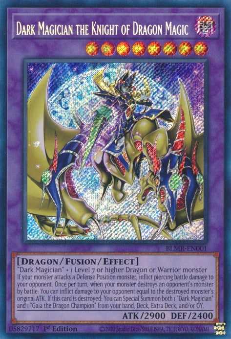 Dark Magician the Knight of Dragon Magic (BLMR-EN001)  Secret Rare