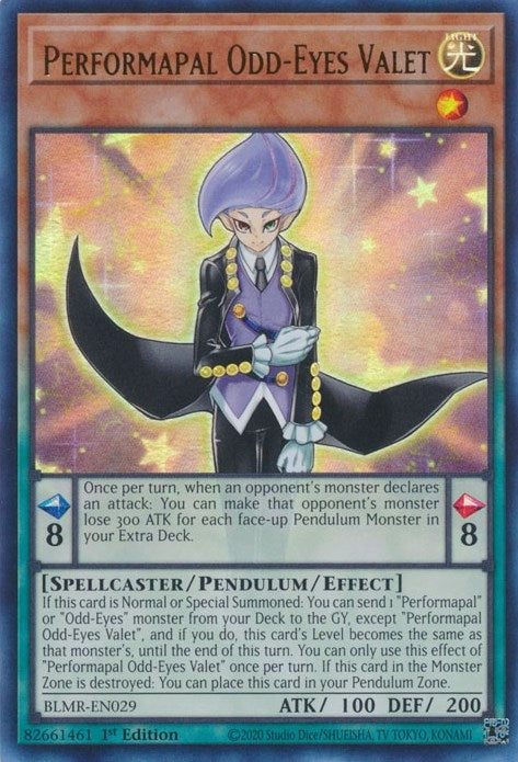 Performapal Odd-Eyes Valet (BLMR-EN029)  Ultra Rare