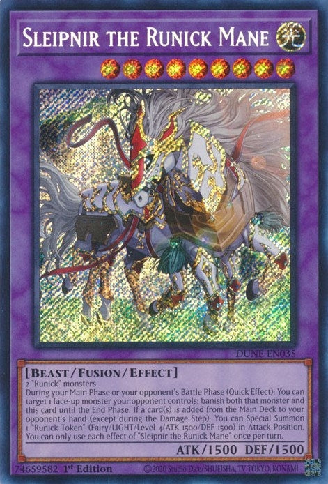 Sleipnir the Runick Mane (DUNE-EN035)  Secret Rare