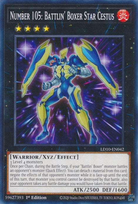 Number 105: Battlin' Boxer Star Cestus (LD10-EN042)  Common