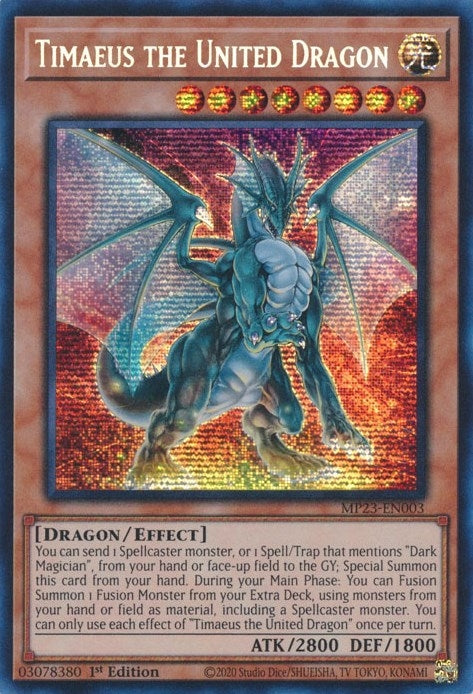 Timaeus the United Dragon (MP23-EN003)  Prismatic Secret Rare