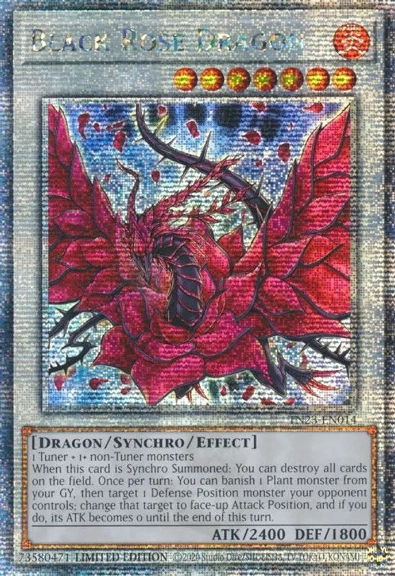 Black Rose Dragon  (TN23-EN014) (Limited) Quarter Century Secret Rare