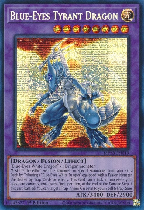 Blue-Eyes Tyrant Dragon (MP23-EN019)  Prismatic Secret Rare