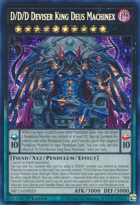 D/D/D Deviser King Deus Machinex (MP23-EN023)  Prismatic Secret Rare
