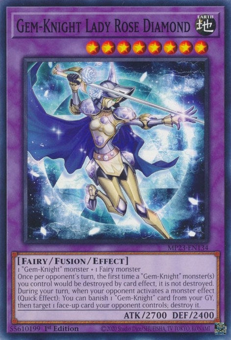 Gem-Knight Lady Rose Diamond (MP23-EN134)  Common
