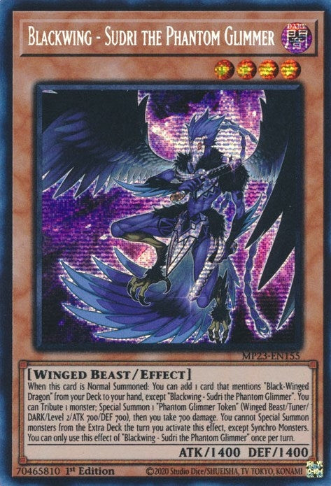 Blackwing - Sudri the Phantom Glimmer (MP23-EN155)  Prismatic Secret Rare