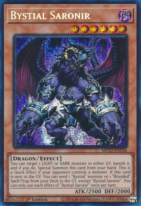 Bystial Saronir (MP23-EN158)  Prismatic Secret Rare