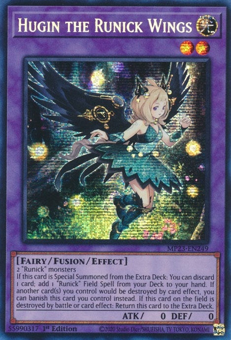 Hugin the Runick Wings (MP23-EN249)  Prismatic Secret Rare