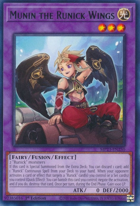Munin the Runick Wings (MP23-EN250)  Rare