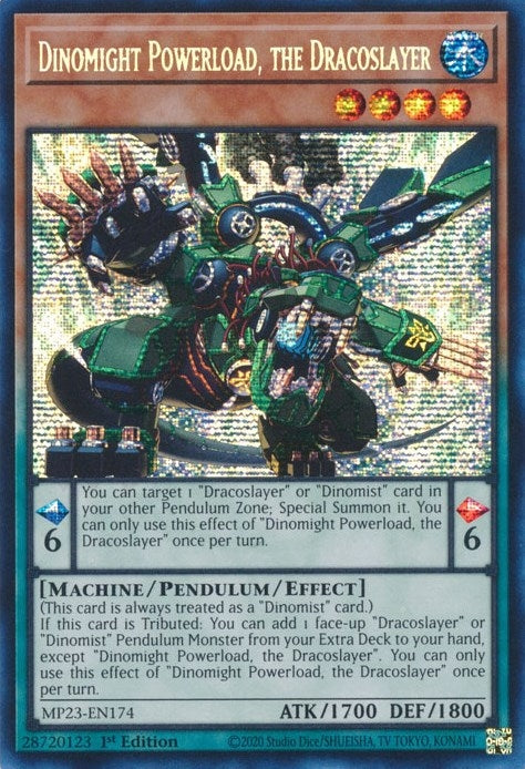 Dinomight Powerload, the Dracoslayer (MP23-EN174)  Prismatic Secret Rare