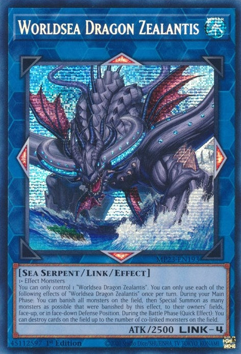 Worldsea Dragon Zealantis (MP23-EN193)  Prismatic Secret Rare