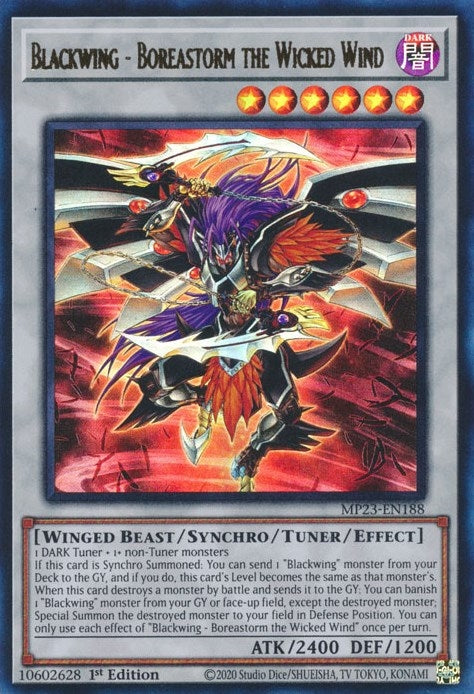 Blackwing - Boreastorm the Wicked Wind (MP23-EN188)  Ultra Rare