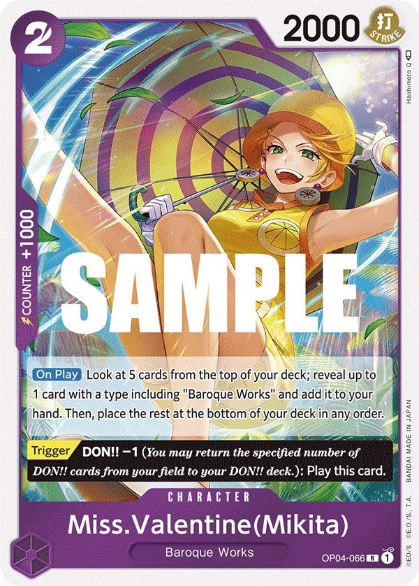 (OP04-066) Miss.Valentine(Mikita) - Rare
