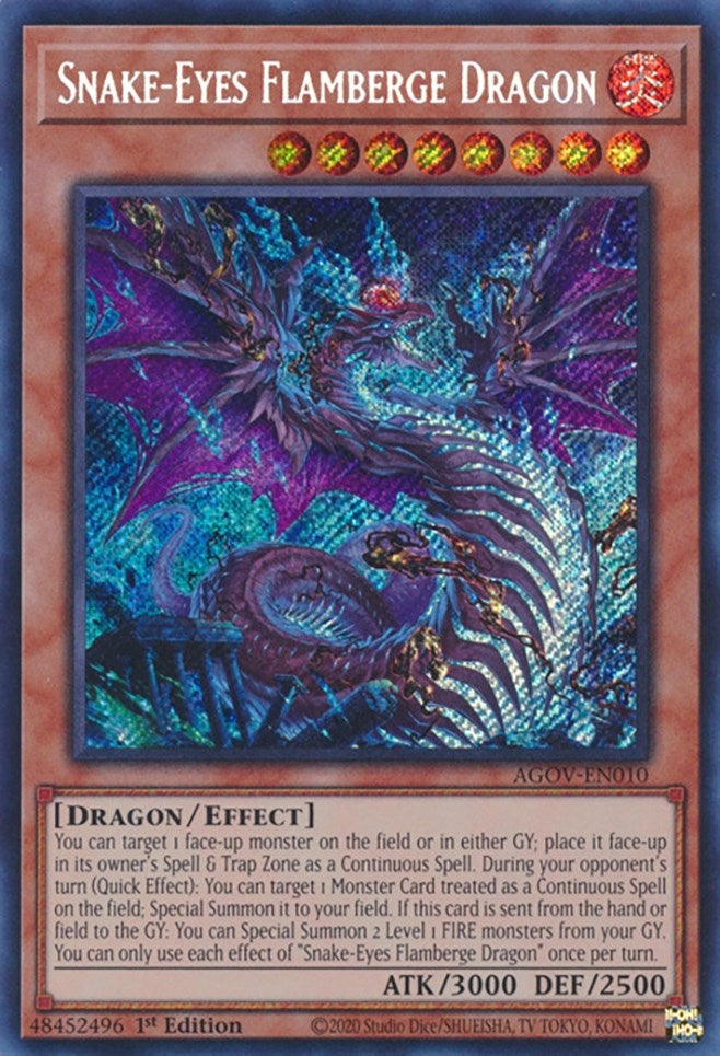 Snake-Eyes Flamberge Dragon (AGOV-EN010)  Secret Rare