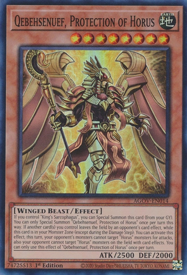 Qebehsenuef, Protection of Horus (AGOV-EN014)  Super Rare