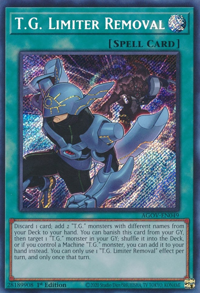 T.G. Limiter Removal (AGOV-EN049)  Secret Rare