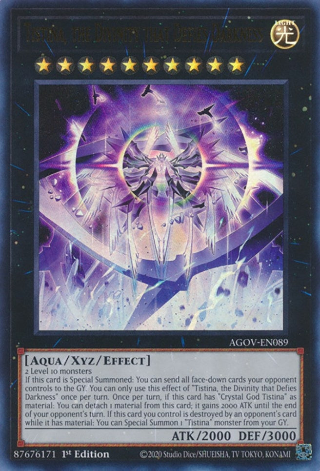 Tistina, the Divinity that Defies Darkness (AGOV-EN089)  Ultra Rare