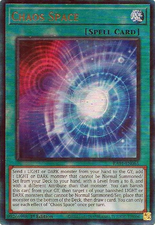Chaos Space  (RA01-EN065)  Prismatic Ultimate Rare