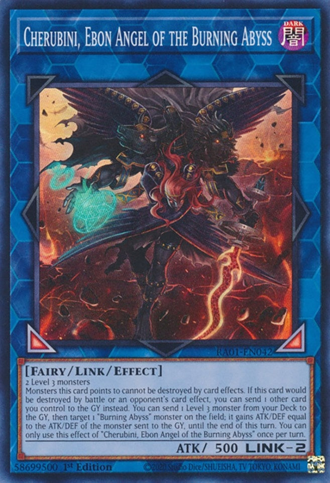 Cherubini, Ebon Angel of the Burning Abyss (RA01-EN042)  Super Rare