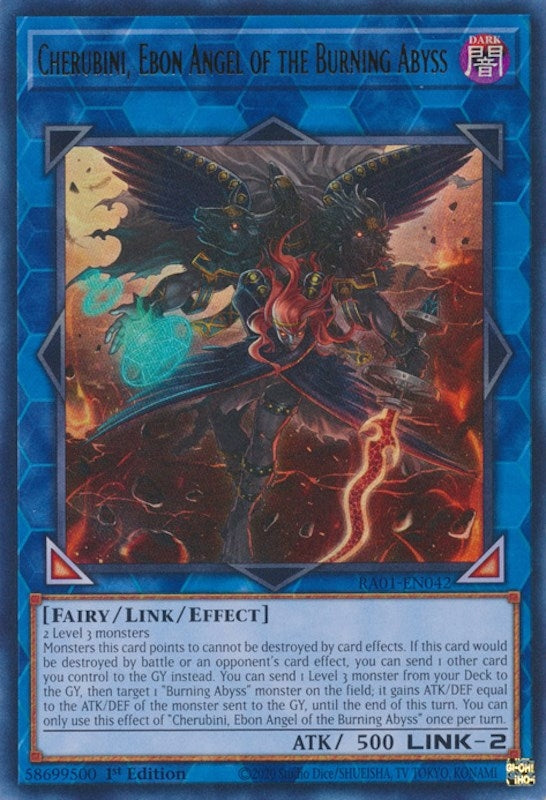 Cherubini, Ebon Angel of the Burning Abyss  (RA01-EN042)  Ultra Rare