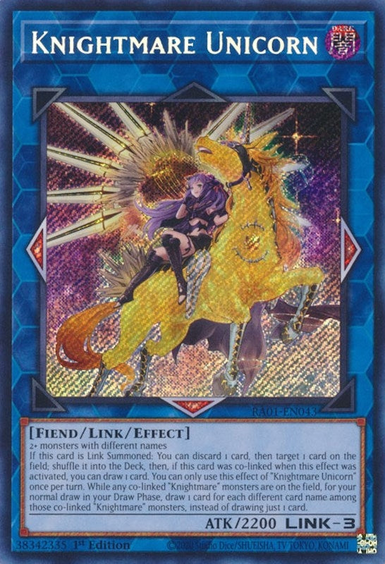 Knightmare Unicorn (Alternate Art)  (RA01-EN043)  Secret Rare
