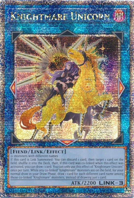 Knightmare Unicorn (Alternate Art)  (RA01-EN043)  Quarter Century Secret Rare