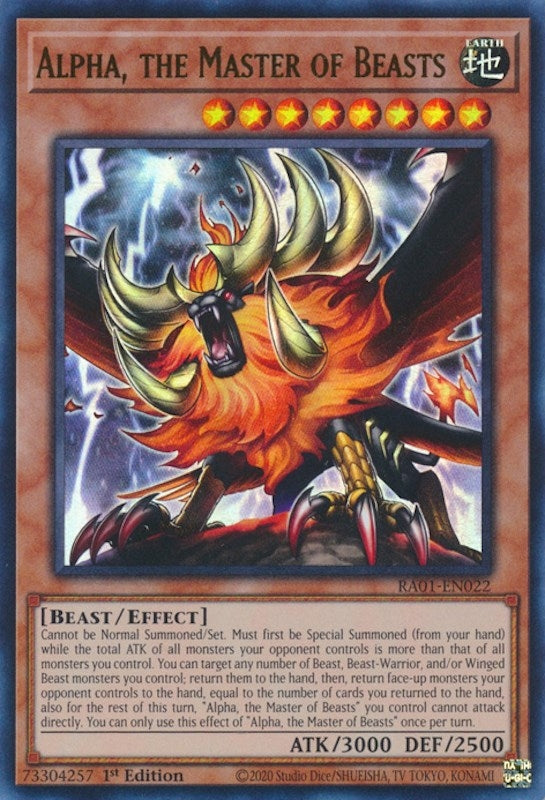 Alpha, the Master of Beasts (UR) (RA01-EN022) (1st Edition)