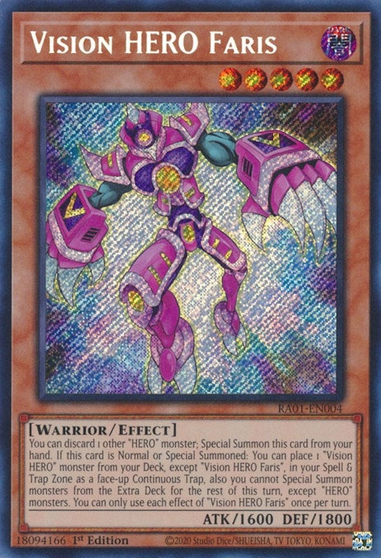 Vision HERO Faris  (RA01-EN004)  Secret Rare