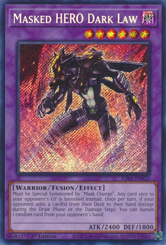 Masked HERO Dark Law  (RA01-EN025)  Secret Rare