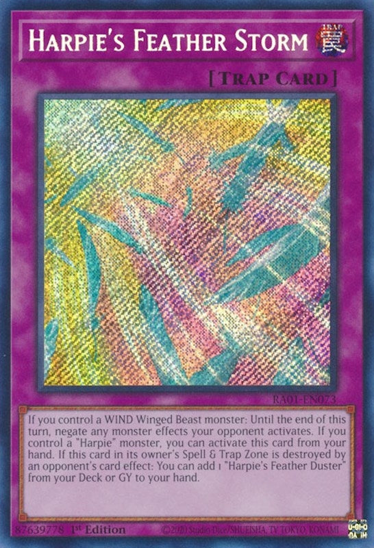 Harpie's Feather Storm  (RA01-EN073)  Secret Rare