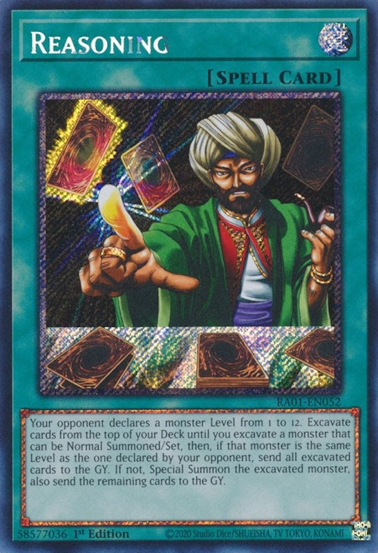 Reasoning  (RA01-EN052)  Platinum Secret Rare