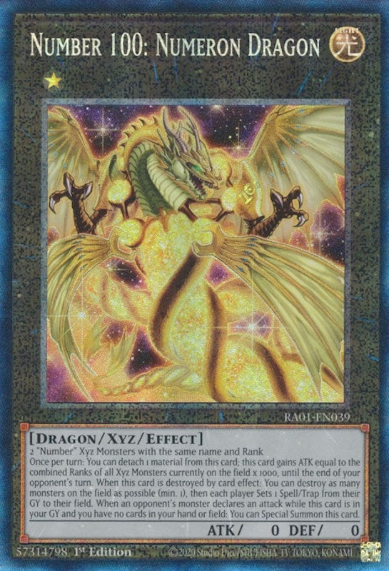 Number 100: Numeron Dragon (PCR) (RA01-EN039)