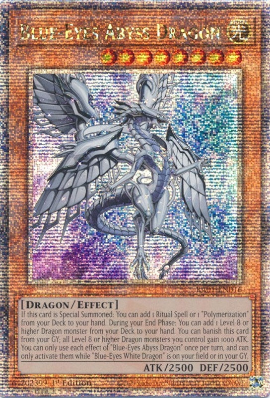 Blue-Eyes Abyss Dragon  (RA01-EN016)  Quarter Century Secret Rare