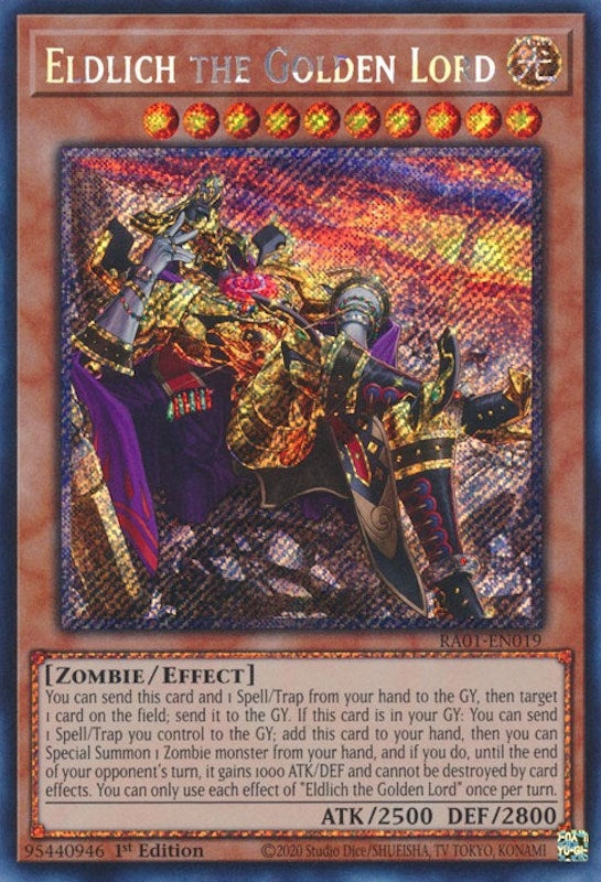Eldlich the Golden Lord (Alternate Art)  (RA01-EN019)  Platinum Secret Rare