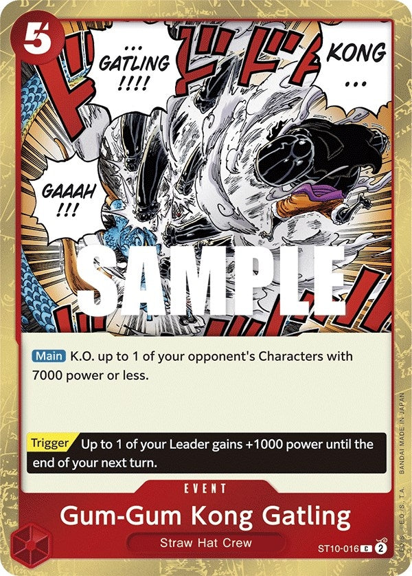 (ST10-016) Gum-Gum Kong Gatling - Common