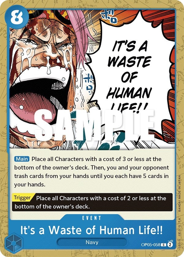 (OP05-058) It's a Waste of Human Life!!