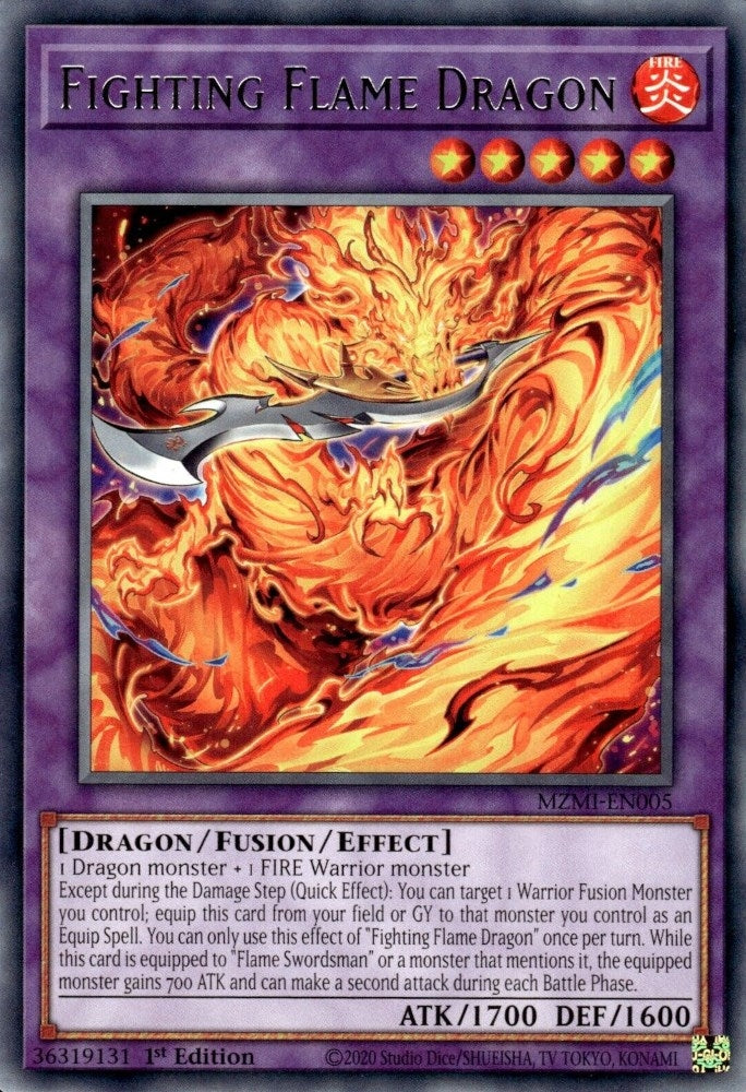 Fighting Flame Dragon (MZMI-EN005)  Rare