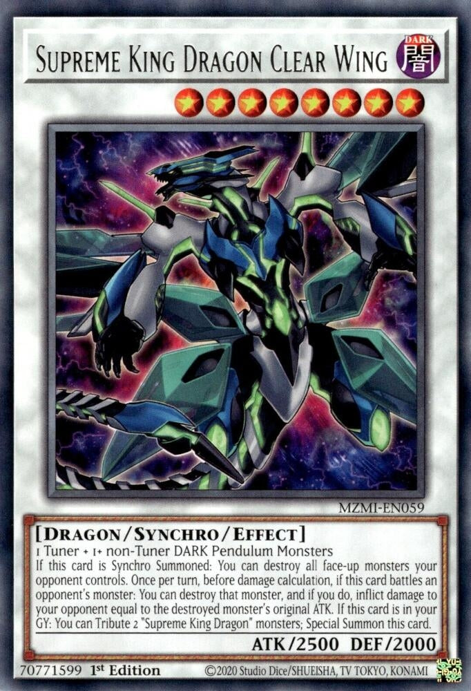 Supreme King Dragon Clear Wing (MZMI-EN059)  Rare