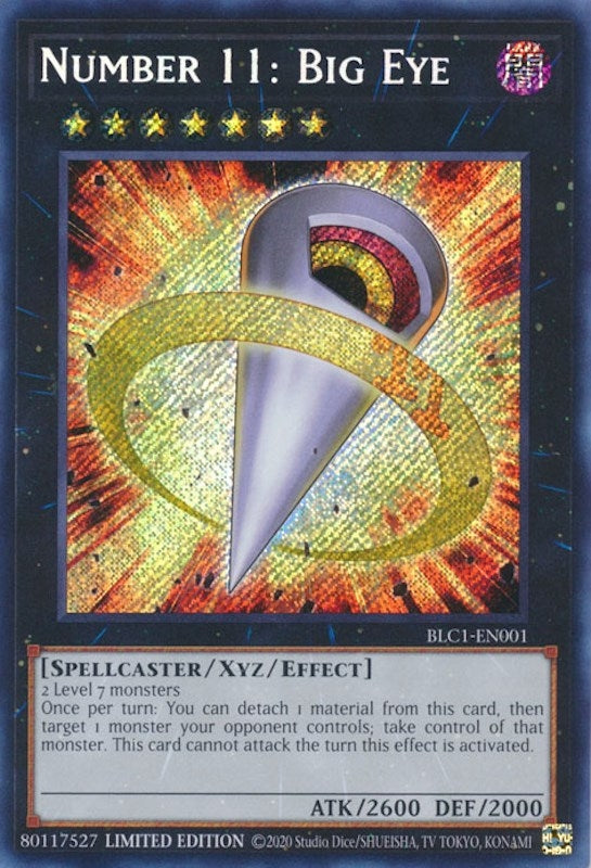 Number 11: Big Eye (BLC1-EN001) (Limited) Secret Rare