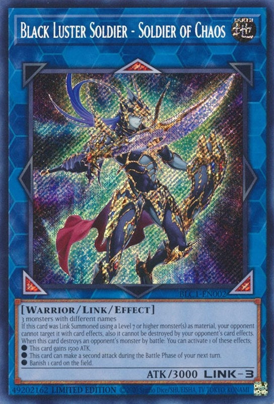 Black Luster Soldier - Soldier of Chaos (BLC1-EN002) (Limited) Secret Rare