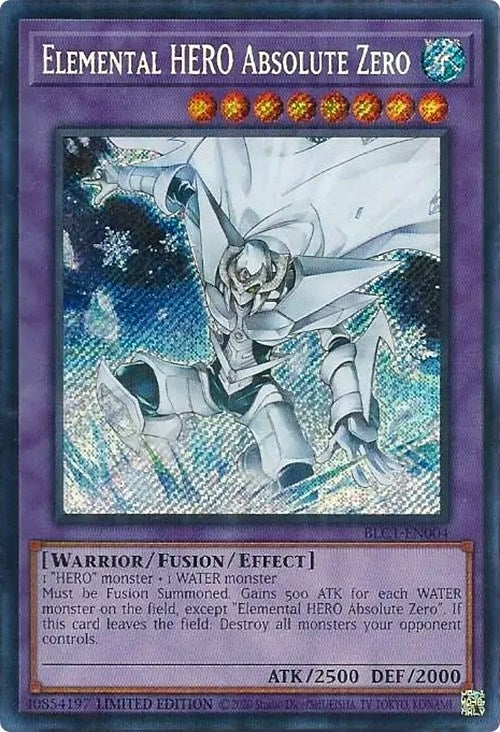 Elemental HERO Absolute Zero (BLC1-EN004) (Limited) Secret Rare