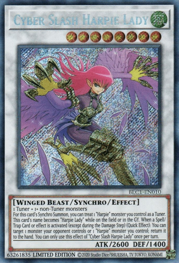 Cyber Slash Harpie Lady (BLC1-EN010) (Limited) Secret Rare