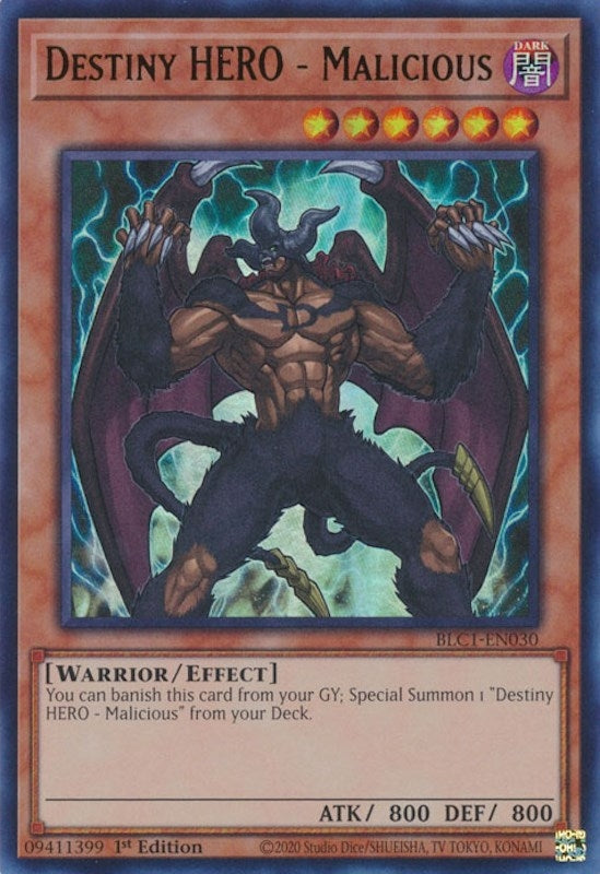 Destiny HERO - Malicious (BLC1-EN030)  Ultra Rare