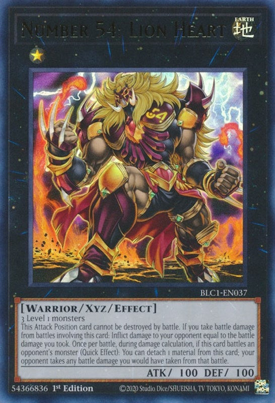 Number 54: Lion Heart (BLC1-EN037)  Ultra Rare