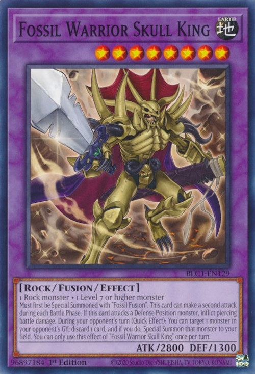 Fossil Warrior Skull King (BLC1-EN129)  Common