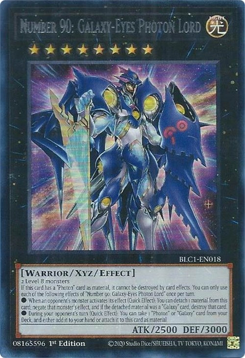 Number 90: Galaxy-Eyes Photon Lord (Silver) (BLC1-EN018)  Ultra Rare