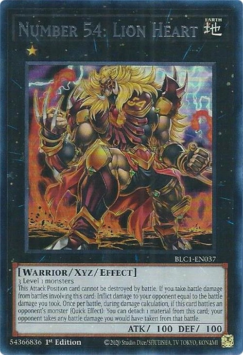 Number 54: Lion Heart (Silver) (BLC1-EN037)  Ultra Rare