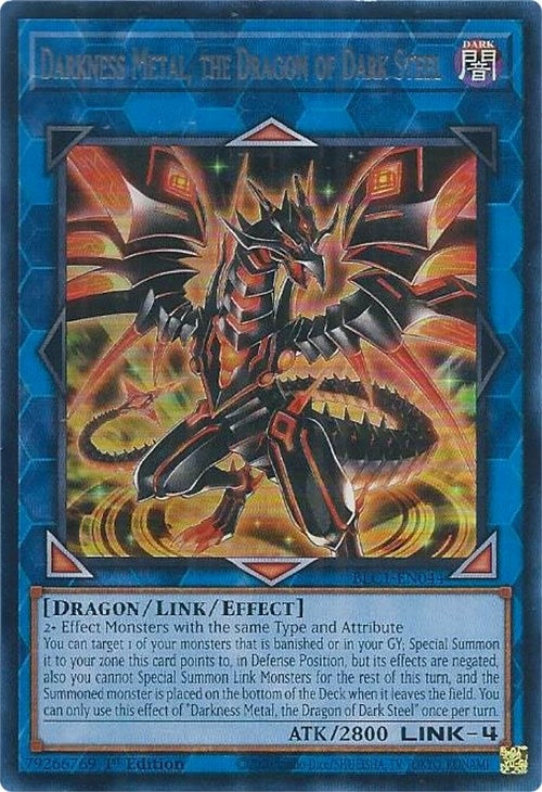Darkness Metal, the Dragon of Dark Steel (Silver) (BLC1-EN044)  Ultra Rare